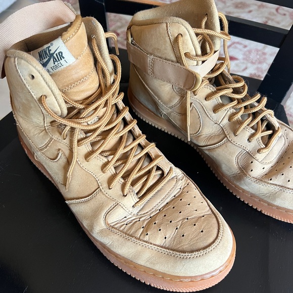 Nike Air Force 1 High Top Sneakers - Brown - Picture 3 of 10